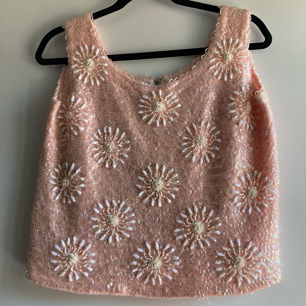 Vintage beaded party top from the 60s
